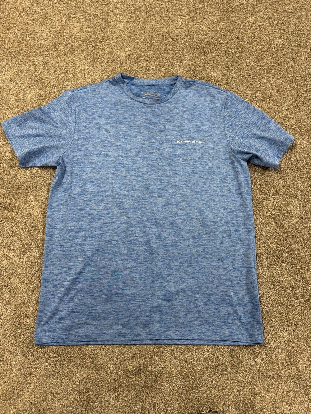 Vineyard Vines Men's Heathered Sky Blue Crew Tee